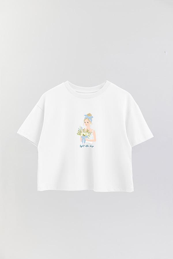 REMERA CROP ESTAMPADA COASTAL LIGHT COTTON