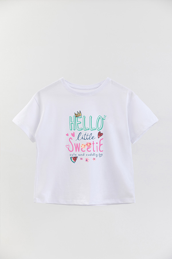 REMERA GIRL OVER HELLO SWEETIE