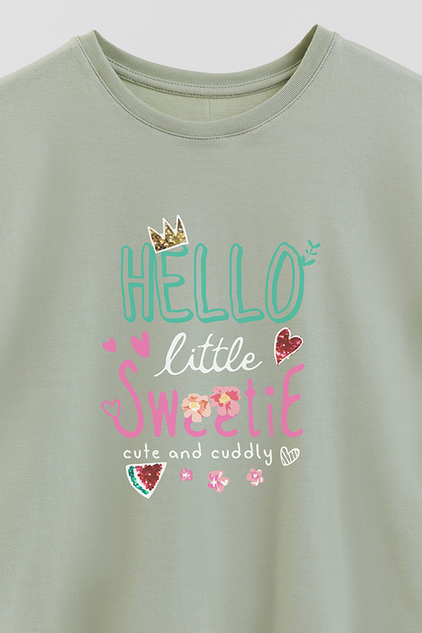 REMERA GIRL OVER HELLO SWEETIE