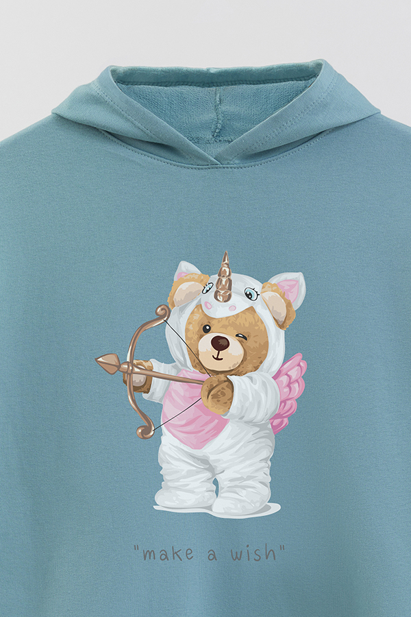 HOODIE RUSTICO KID TEDDY MAKE A WISH