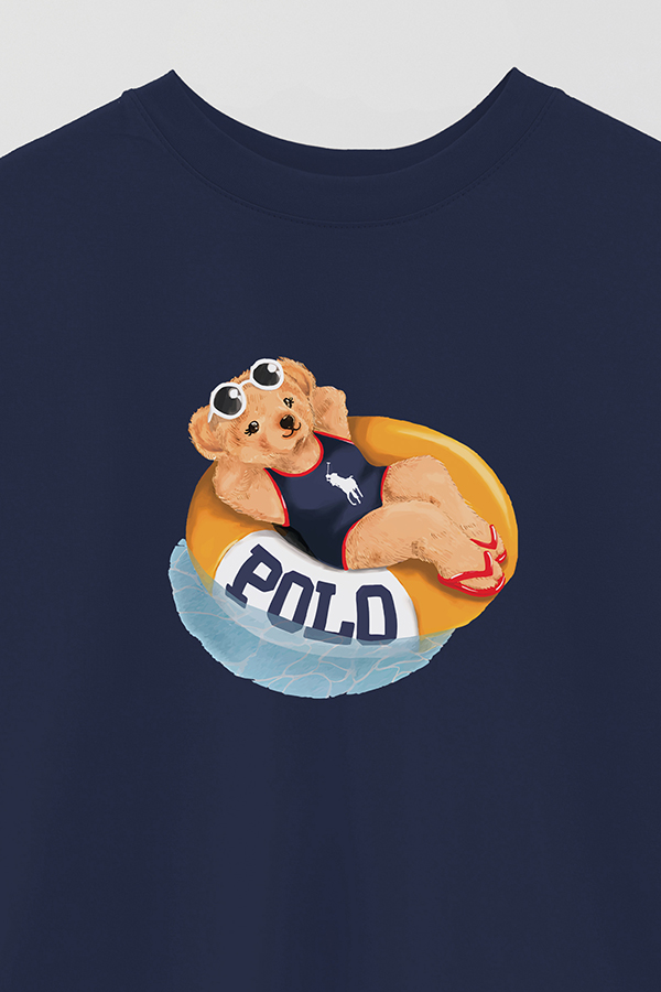 REMERA OVER ESTAMPADA UNISEX BEAR POOL
