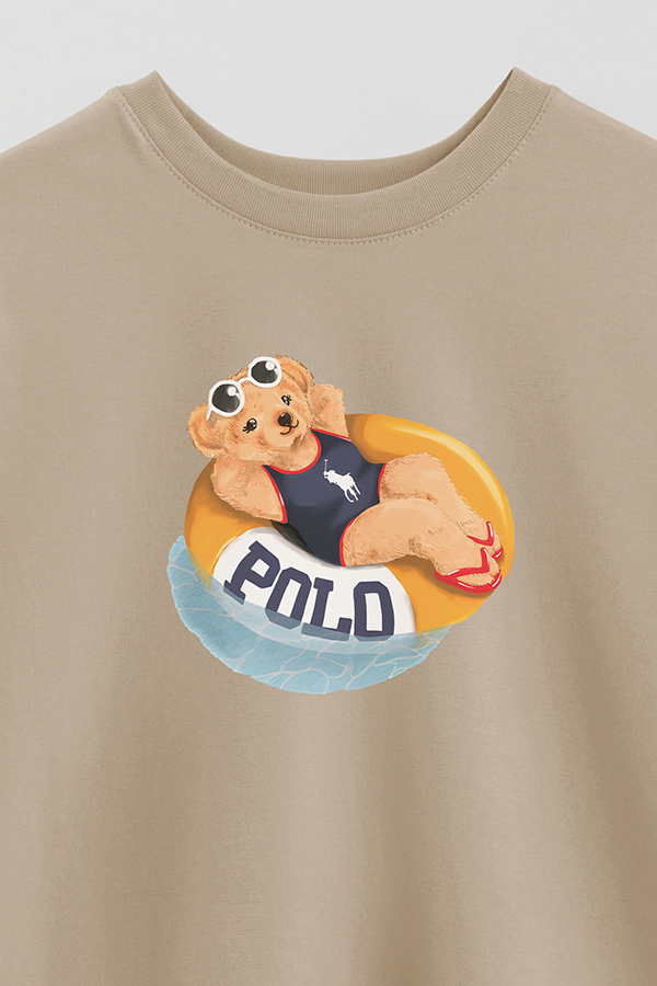 REMERA OVER ESTAMPADA UNISEX BEAR POOL