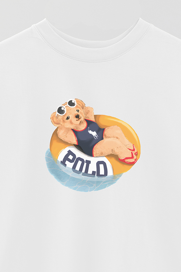 REMERA OVER ESTAMPADA UNISEX BEAR POOL