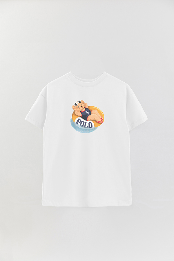 REMERA OVER ESTAMPADA UNISEX BEAR POOL