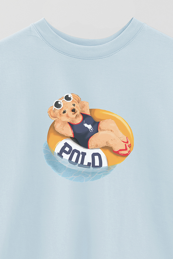 REMERA OVER ESTAMPADA UNISEX BEAR POOL