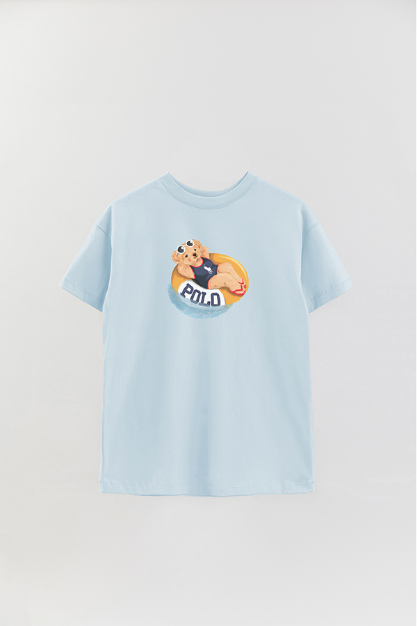 REMERA OVER ESTAMPADA UNISEX BEAR POOL