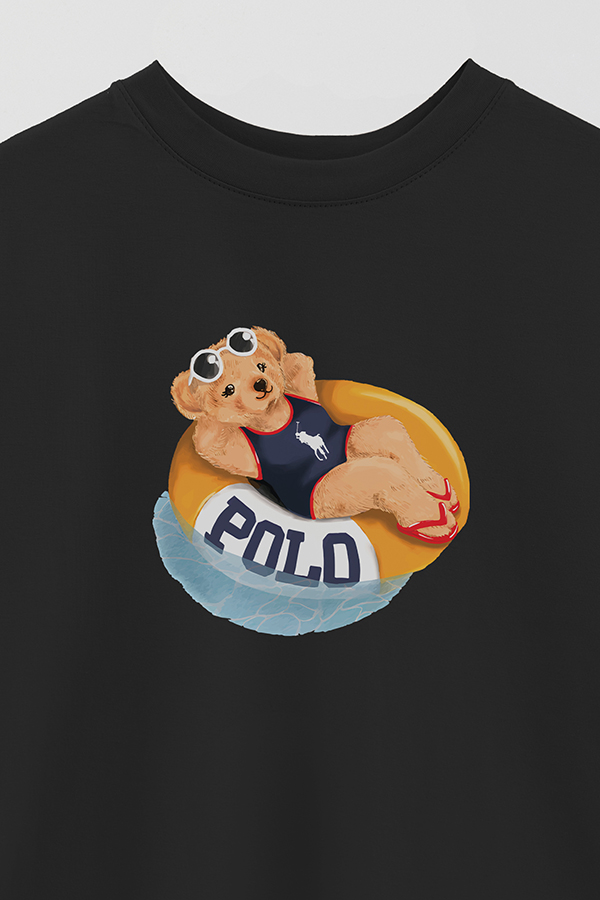 REMERA OVER ESTAMPADA UNISEX BEAR POOL