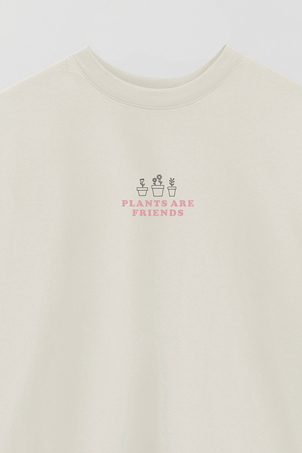 REMERA OVER ESTAMPADA VEGAN FRIENDS