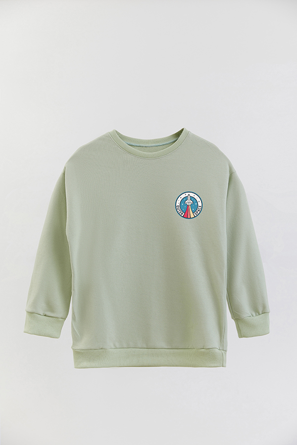 BUZO CREWNECK RUSTICO LITTLE ASTRONAUTS SPACE