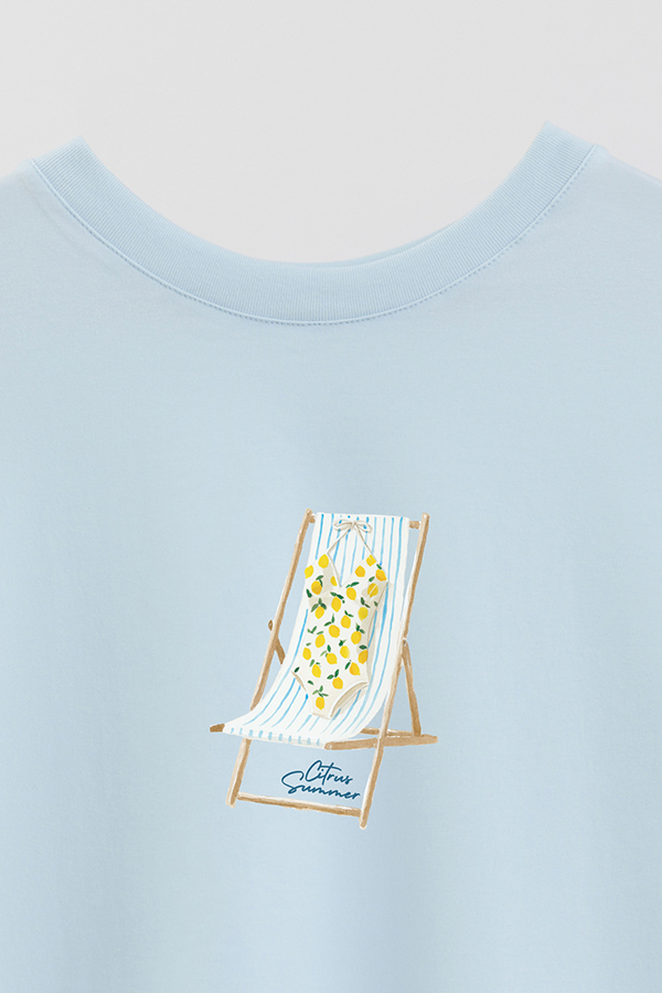 REMERA CROP ESTAMPADA COASTAL CITRUS SUMMER