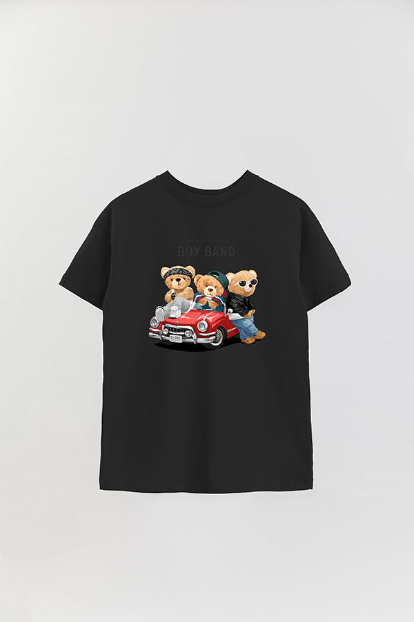 REMERA OVER ESTAMPADA UNISEX TEDDY BOY BAND