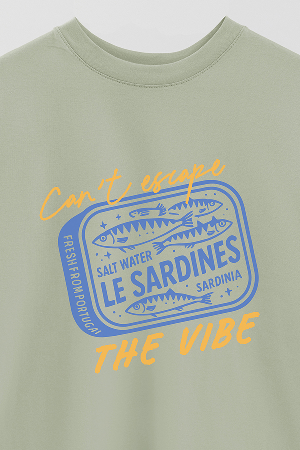 REMERA OVER ESTAMPADA CAN'T SCAPE THE VIBE