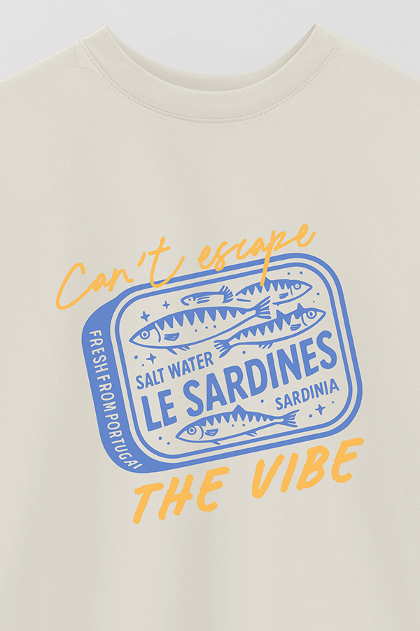 REMERA OVER ESTAMPADA CAN'T SCAPE THE VIBE