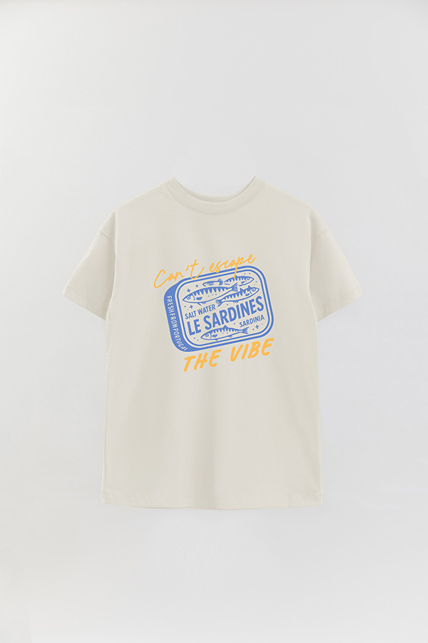 REMERA OVER ESTAMPADA CAN'T SCAPE THE VIBE