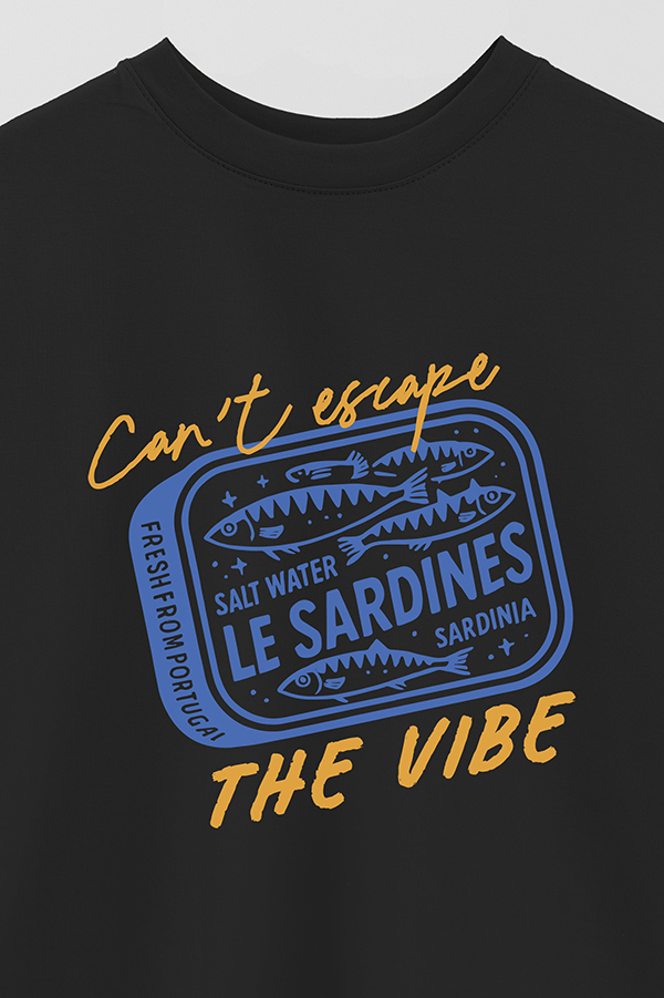 REMERA OVER ESTAMPADA CAN'T SCAPE THE VIBE