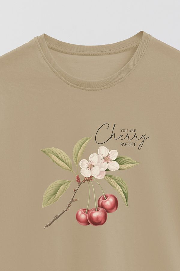 REMERA BASICA ESTAMPADA HARVEST CHERRY