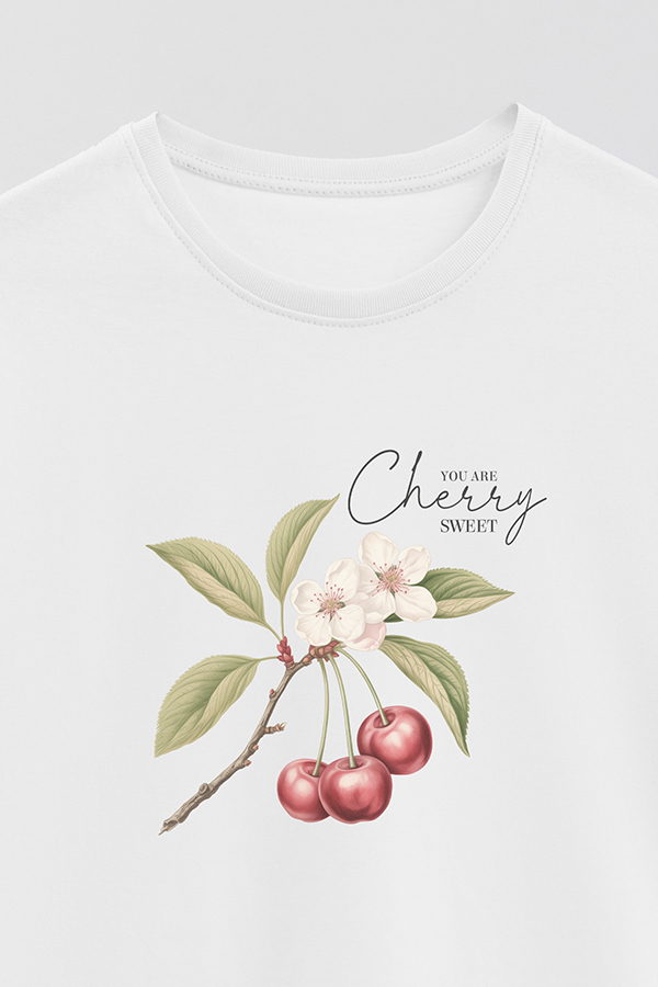 REMERA BASICA ESTAMPADA HARVEST CHERRY