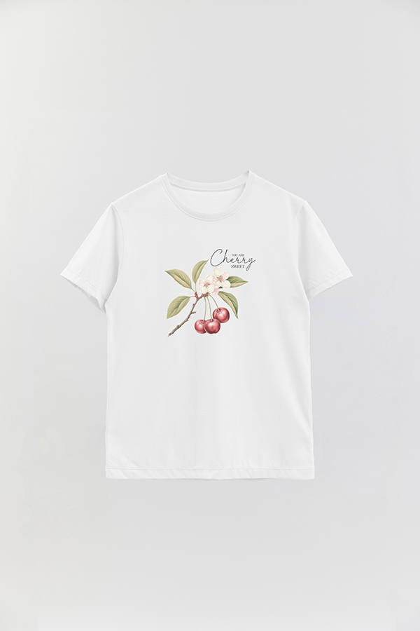 REMERA BASICA ESTAMPADA HARVEST CHERRY