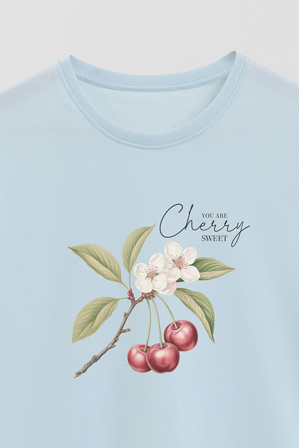 REMERA BASICA ESTAMPADA HARVEST CHERRY