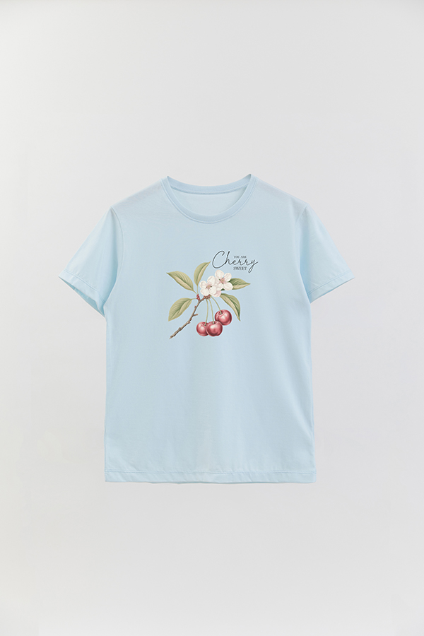 REMERA BASICA ESTAMPADA HARVEST CHERRY