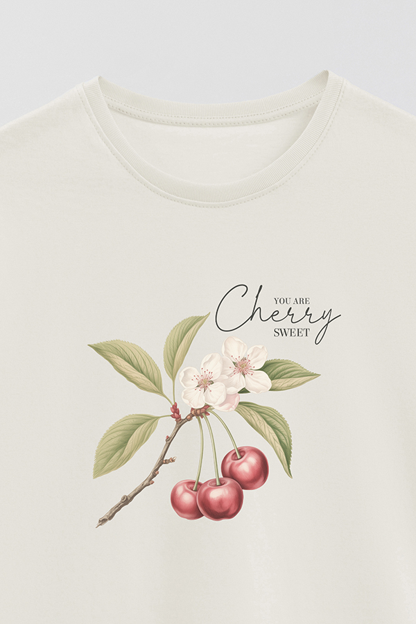 REMERA BASICA ESTAMPADA HARVEST CHERRY