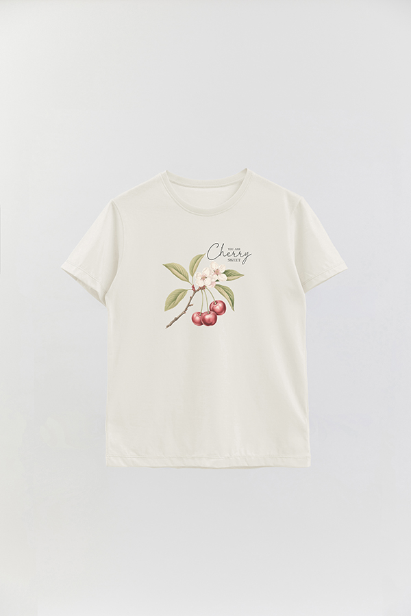 REMERA BASICA ESTAMPADA HARVEST CHERRY