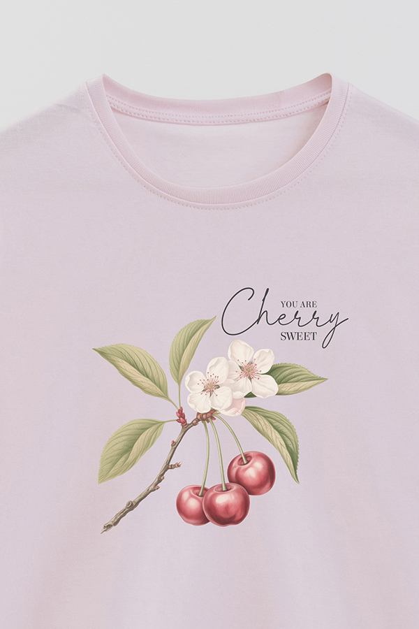 REMERA BASICA ESTAMPADA HARVEST CHERRY