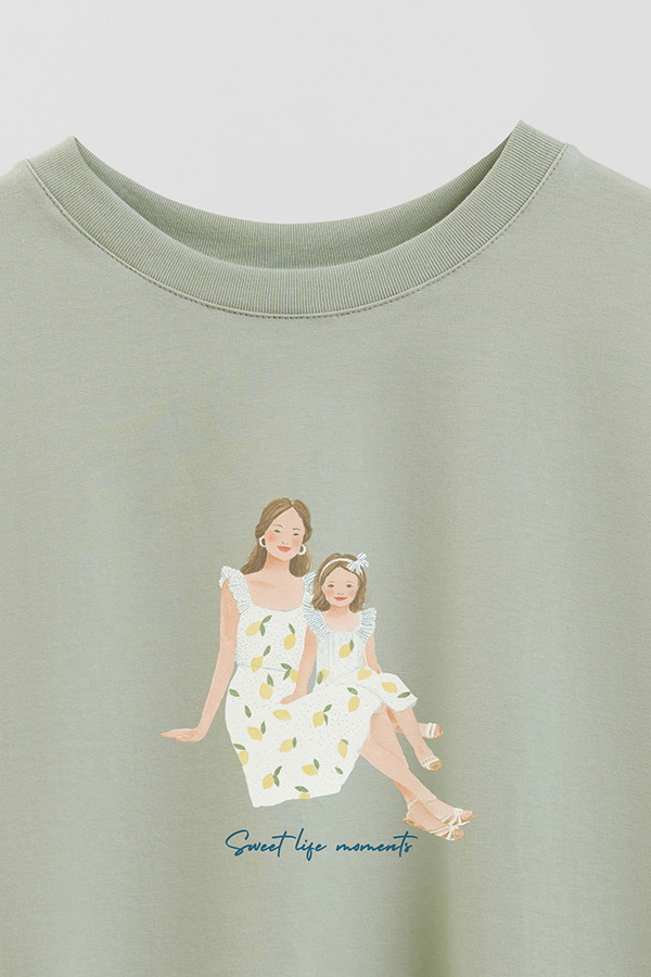 REMERA CROP ESTAMPADA COASTAL SWEET LIFE MOMENTS