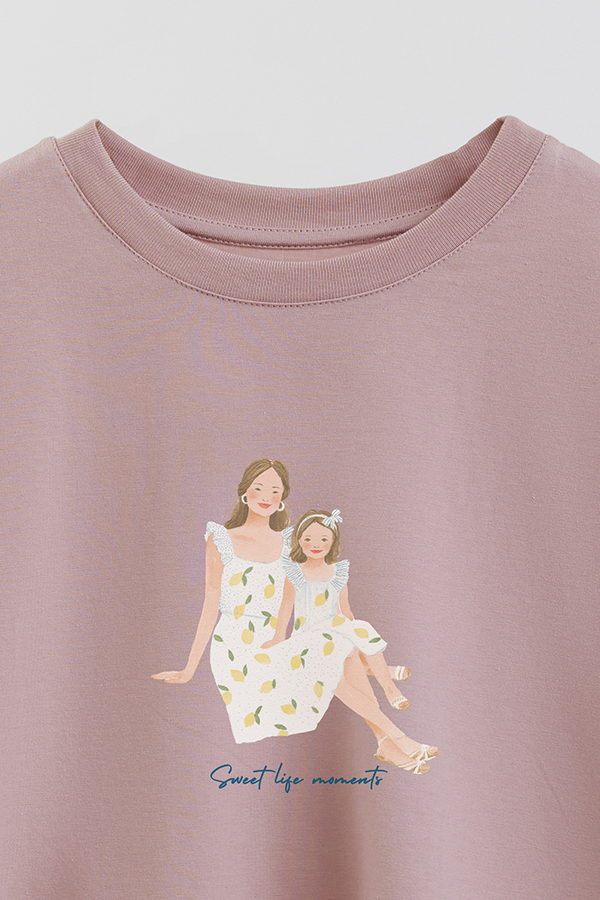 REMERA CROP ESTAMPADA COASTAL SWEET LIFE MOMENTS
