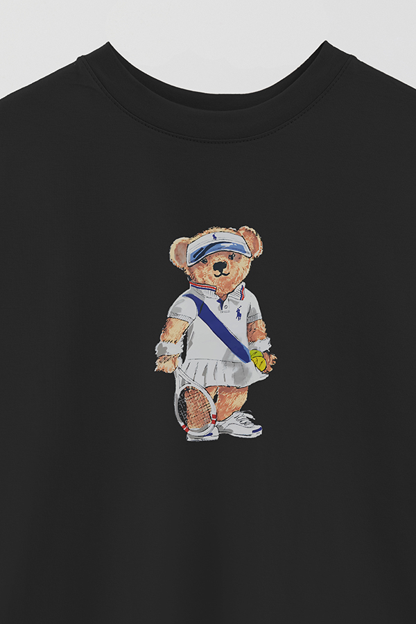 REMERA OVER ESTAMPADA UNISEX BEAR TENNIS FEM
