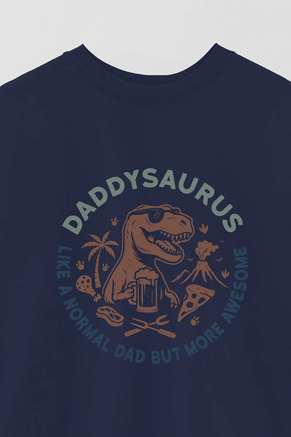 REMERA OVER ESTAMPADA DDP DADDYSAURUS