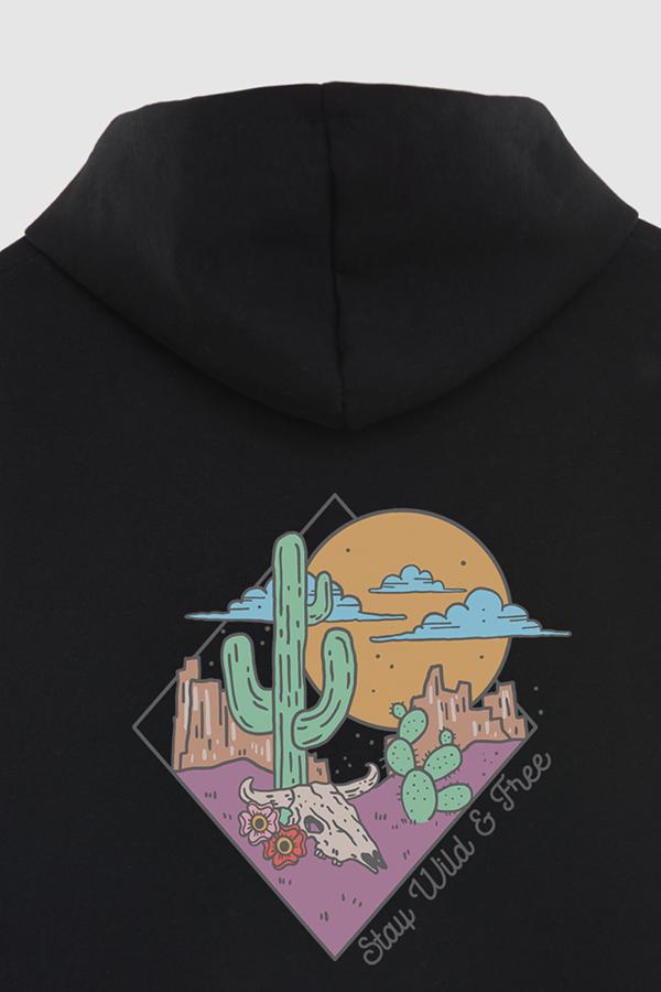 HOODIE ESTAMPADO STAY WILD AND FREE