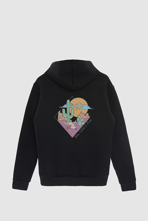 HOODIE ESTAMPADO STAY WILD AND FREE