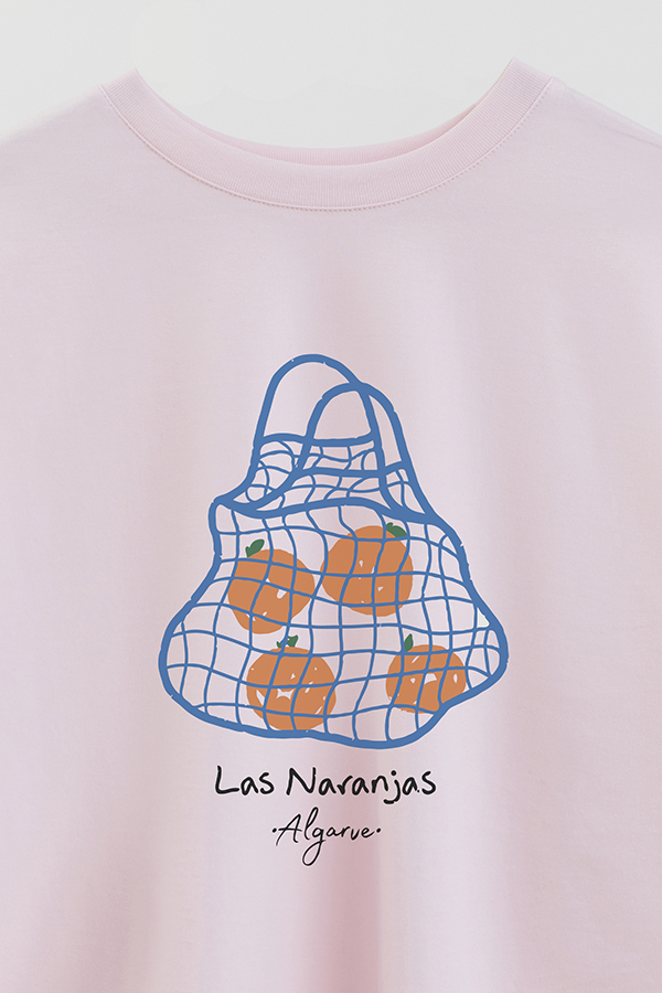 REMERA CROP ESTAMPADA ITALY LAS NARANJAS ALGARVE
