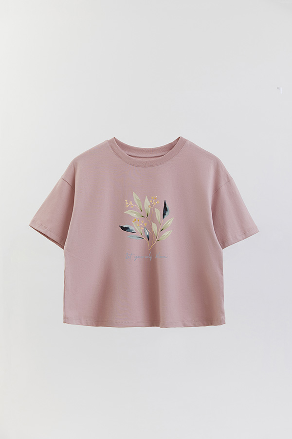 REMERA CROP ESTAMPADA COASTAL LET YOURSELF BLOOM