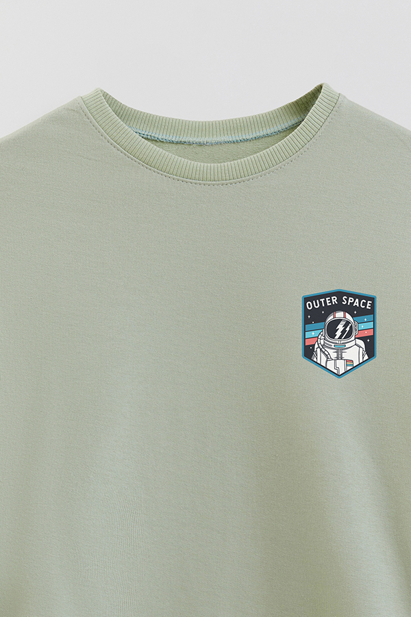 BUZO CREWNECK RUSTICO LITTLE ASTRONAUTS OUTER SPACE