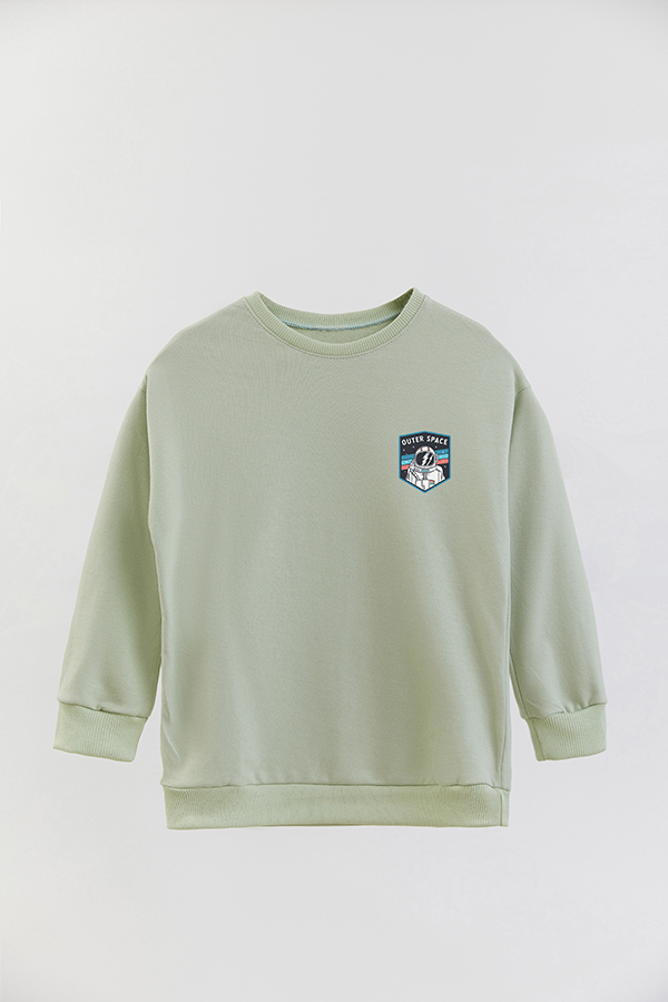 BUZO CREWNECK RUSTICO LITTLE ASTRONAUTS OUTER SPACE