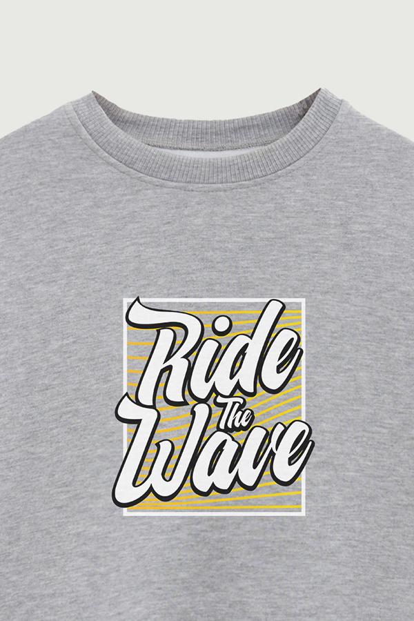 BUZO CREWNECK ESTAMPADO STREET MOOD RIDE TO WAVE