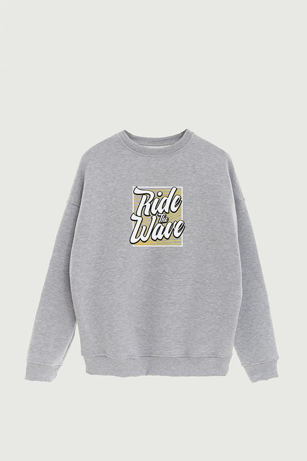BUZO CREWNECK ESTAMPADO STREET MOOD RIDE TO WAVE