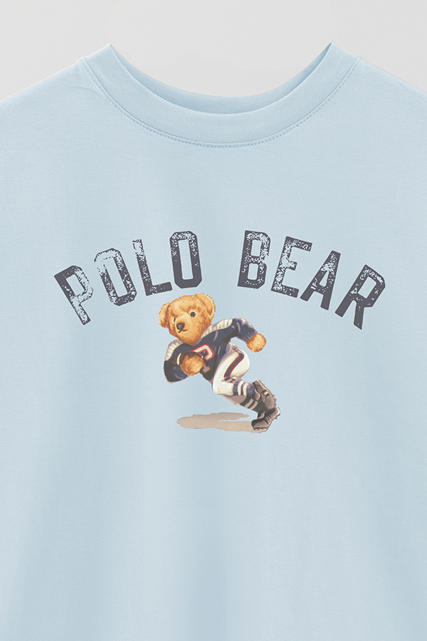 REMERA OVER ESTAMPADA UNISEX BEAR POLO