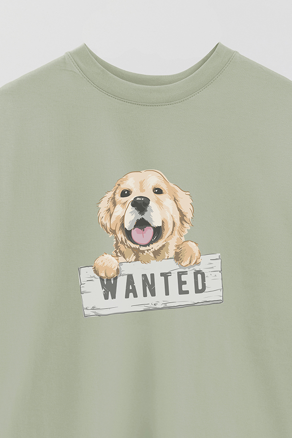 REMERA OVER ESTAMPADA DOG WANTED