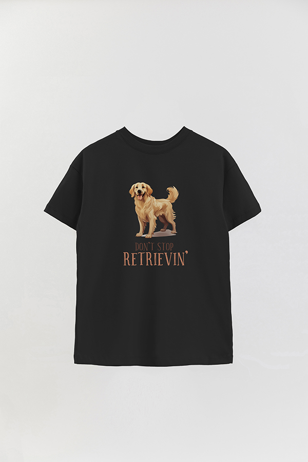 REMERA OVER ESTAMPADA DOG DON'T STOP RETRIEVIN