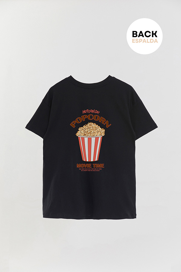 REMERA OVER FB ESTAMPADA POPCORN