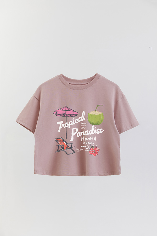 EMERA CROP ESTAMPADA SUMMER TROPICAL PARADISE