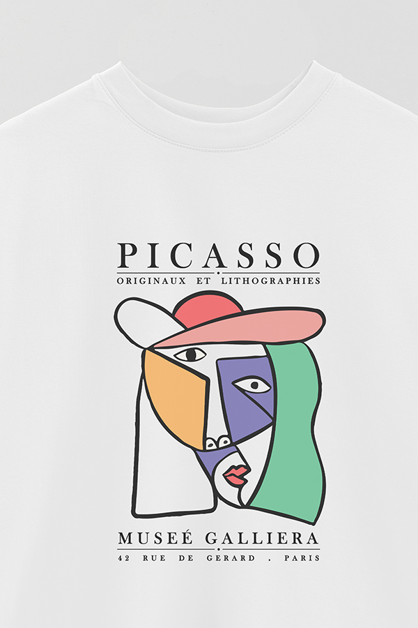 REMERA OVER ESTAMPADA ART COLLECTION PICASSO ORIGINAUX 1