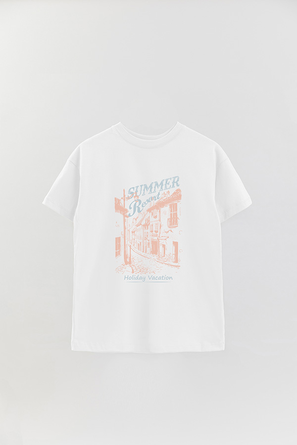 REMERA OVER ESTAMPADA SUMMER RESORT