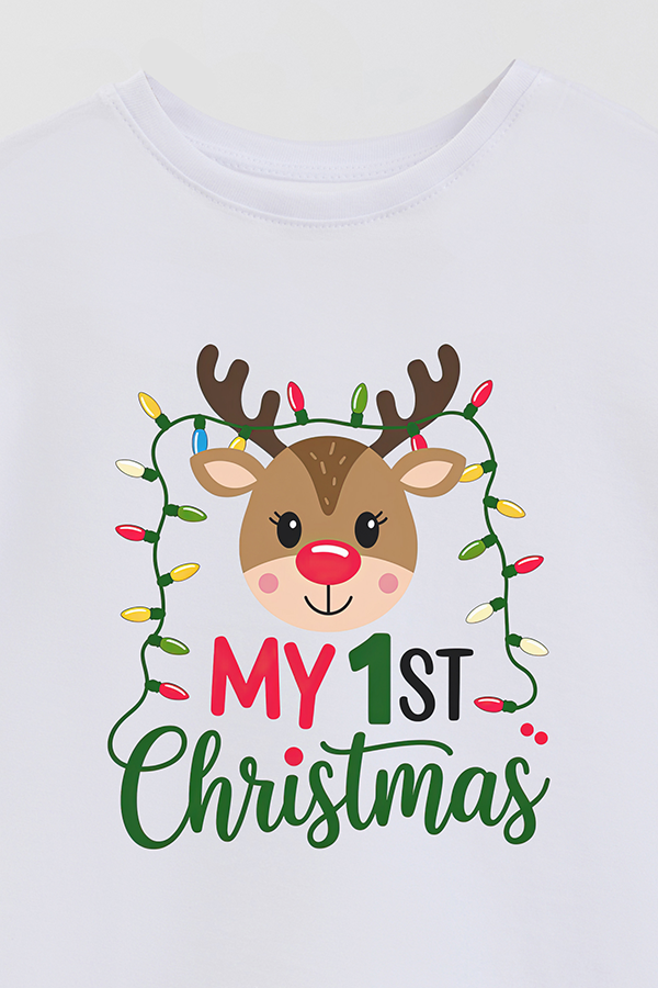 REMERA BASICA ESTAMPADA FIRST CHRISTMAS