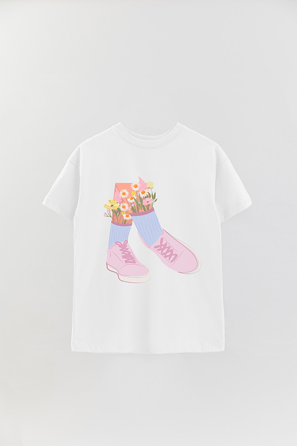 REMERA OVER ESTAMPADA MAXI SPRING SHOES