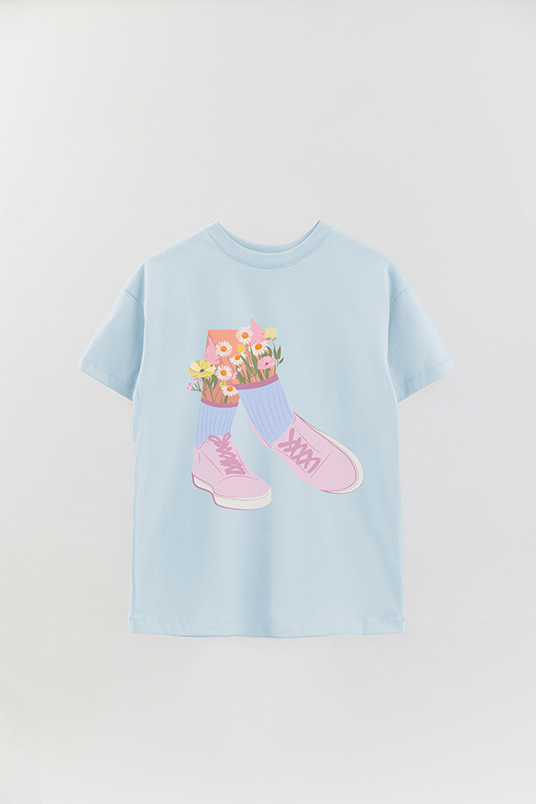 REMERA OVER ESTAMPADA MAXI SPRING SHOES