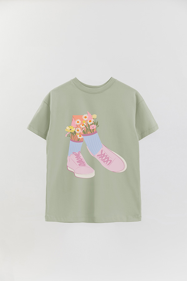 REMERA OVER ESTAMPADA MAXI SPRING SHOES